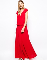 Thumbnail for your product : BA&SH Maxi Dress with Lace Up Detail