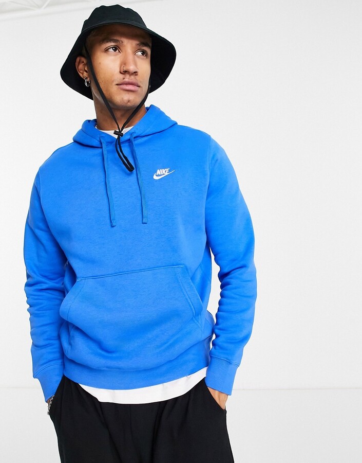 Nike Club hoodie in blue - ShopStyle