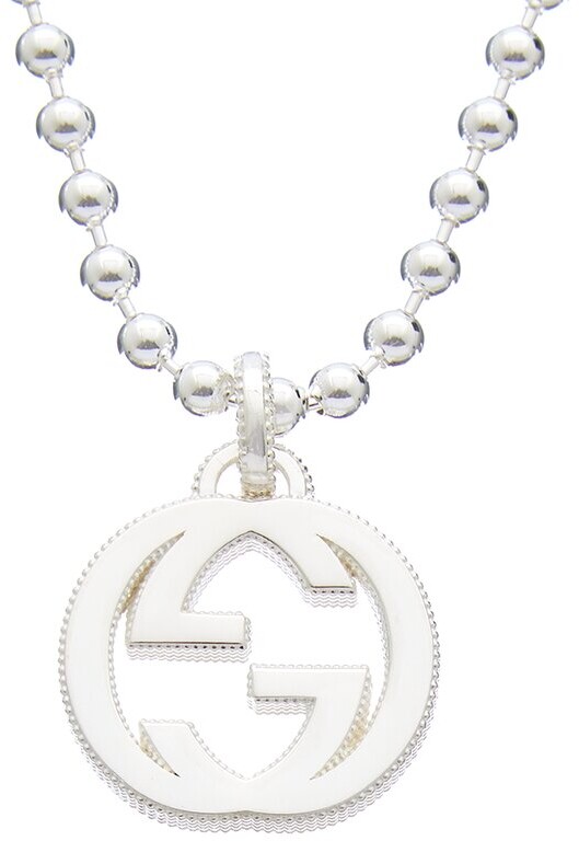 gucci silver interlocking g necklace