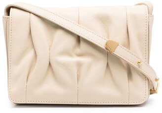 Coccinelle Ruched Flap Leather Bag