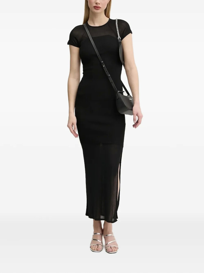 HUGO BOSS Ribbed Midi Dress