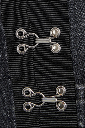 3x1 Corset hook-detailed high-rise slim-leg jeans - ShopStyle