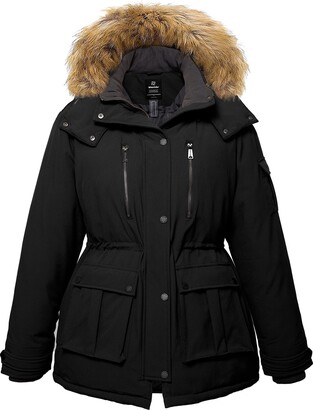 Wantdo Women's Plus Size Winter Coat Water-Repllent Puffer Jacket Warm  Thicken Parka Overcoat with Removable Fur Hood Green 28-30 - ShopStyle