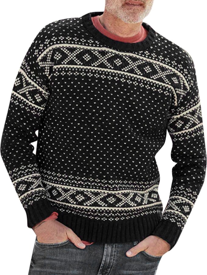 COZYDAY Mens Knitted Jumper Mens Cable Knit Cardigan Chunky V Neck Shawl Collar Mens Fine