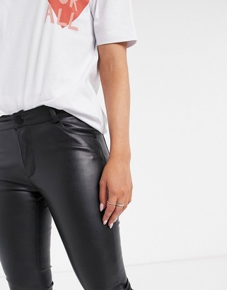 Pimkie faux leather skinny pants in black