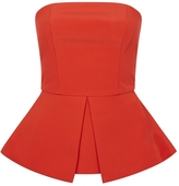 Thumbnail for your product : Finders Keepers Raise a Glass coral crepe peplum top