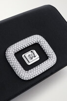 Thumbnail for your product : Roger Vivier Viv' Choc Mini Embellished Satin Clutch - Black