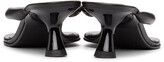 Thumbnail for your product : Simon Miller Black Vegan Leather Beep Thong Sandals