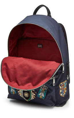 Dolce & Gabbana Fabric Backpack with Crest Patches