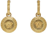 Thumbnail for your product : Versace Gold Small Medusa Coin Earrings