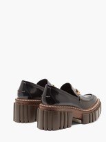 Thumbnail for your product : Stella McCartney Emilie Chain-strap Faux-leather Platform Loafers - Black