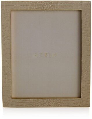 AERIN Classic Croc-Embossed Leather Frame, 8" x 10"