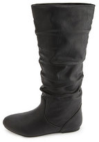 Thumbnail for your product : Charlotte Russe Slouchy Flat Knee-High Boots