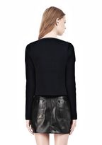 Thumbnail for your product : Alexander Wang Cotton Rib Knit Boatneck Pullover