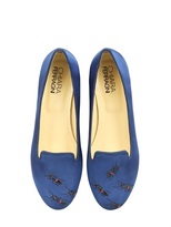 Thumbnail for your product : Chiara Ferragni 10mm Embroidered Ants Satin Loafers
