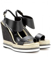 Thumbnail for your product : Nicholas Kirkwood Leather espadrille wedge sandals