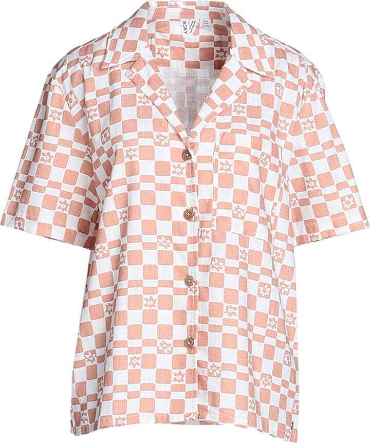 Roxy Rx Camicia Aloha Sunset Check Shirt Camel - ShopStyle Tops