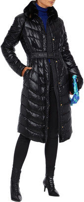Emilio Pucci Faux Fur-trimmed Quilted Shell Coat
