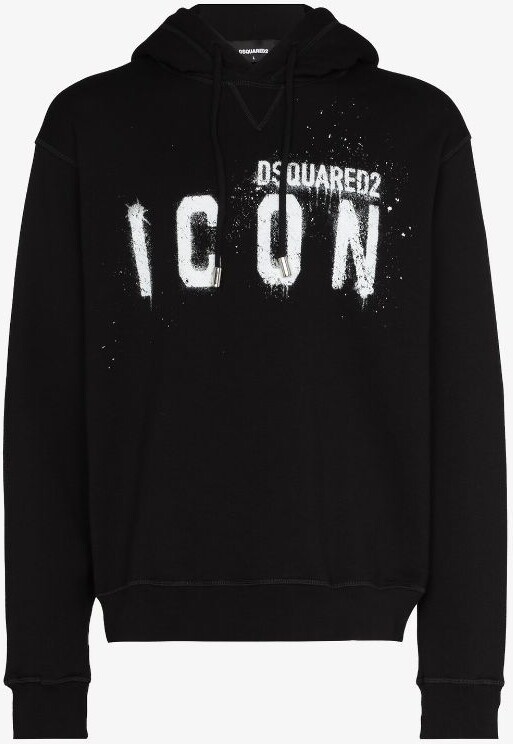 DSQUARED2 Icon Spray Logo Hoodie - ShopStyle