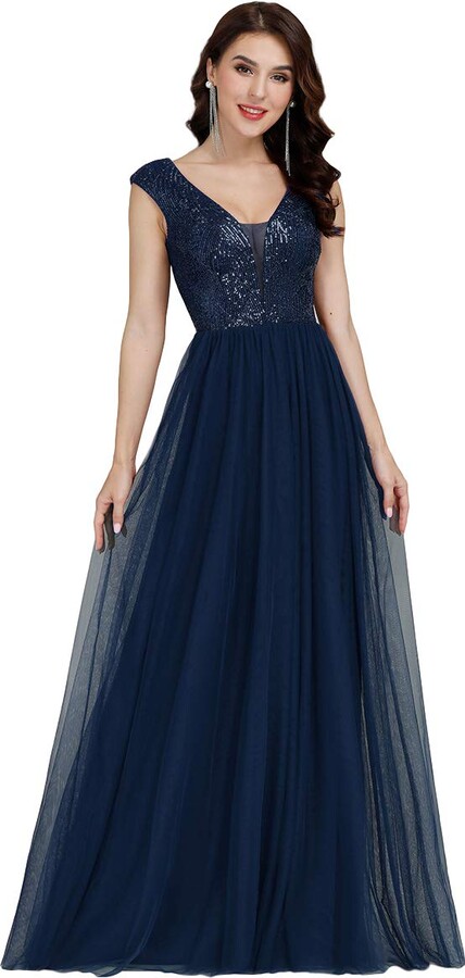 navy blue fancy dress
