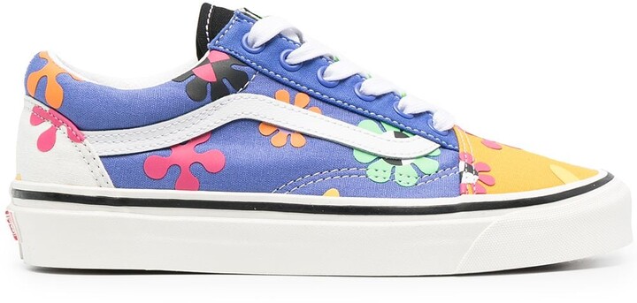 old skool floral platform sneaker