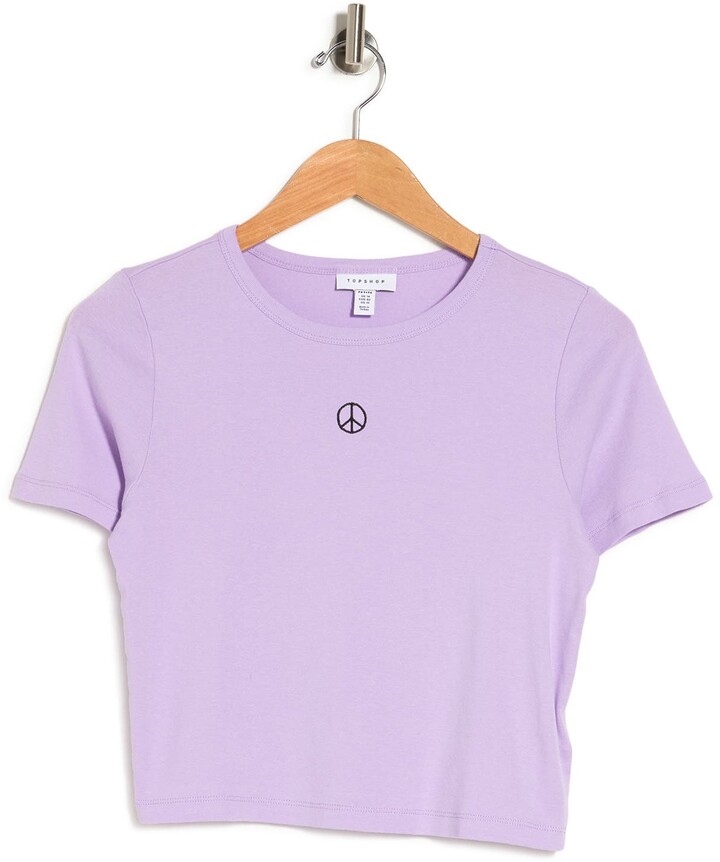 Topshop Peace Cropped T-Shirt - ShopStyle
