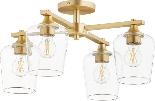 Quorum Lighting QuorumLightingVeno4-LightFlushMountinAgedBrass