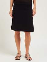 Thumbnail for your product : Raey Split Side Wool Blend Twill A Line Skirt - Womens - Navy