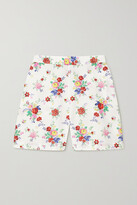 Thumbnail for your product : The Vampire's Wife Floral-print Cotton Shorts