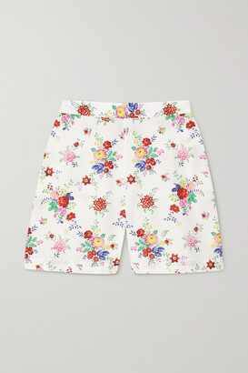 The Vampire's Wife Floral-print Cotton Shorts