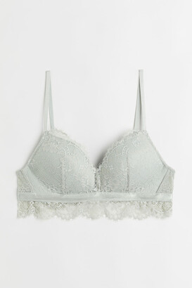 ASOS DESIGN Alexis lace underwire bra with picot trim in turquoise