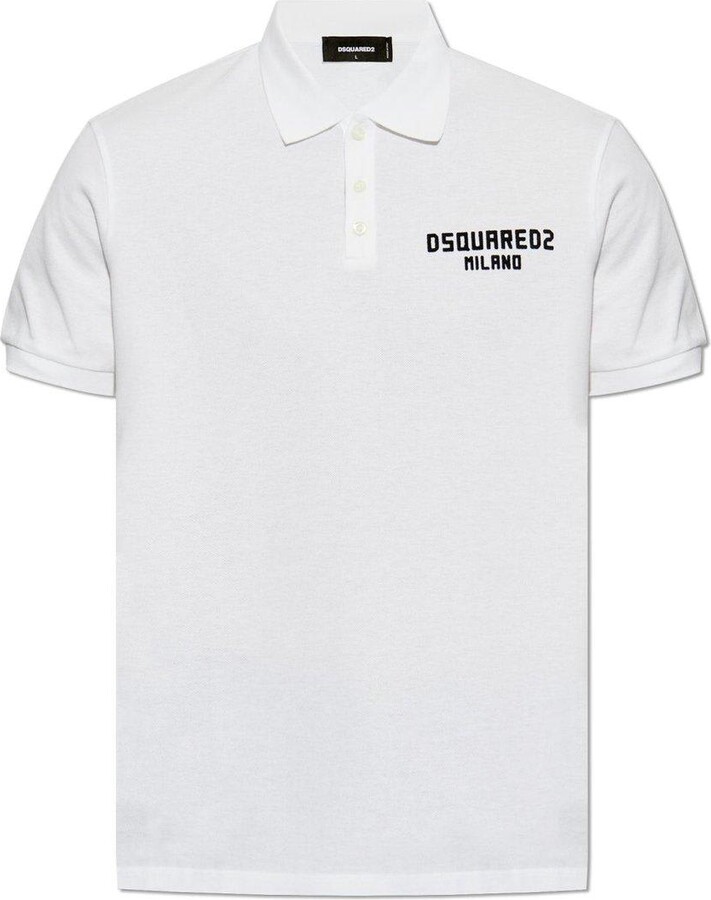 DSQUARED2 Logo Detailed Short-sleeved Polo Shirt