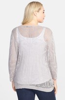 Thumbnail for your product : Nic+Zoe 'Hazy' Drape Front Sweater (Plus Size)