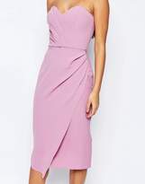 Thumbnail for your product : ASOS Soft Bandeau Midi Pencil Dress With Crop Jacket