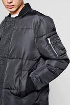Thumbnail for your product : boohoo Puffer Jacket With Bomber Neck