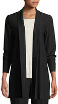 Thumbnail for your product : Eileen Fisher Stretch-Crepe Open-Front Long Jacket