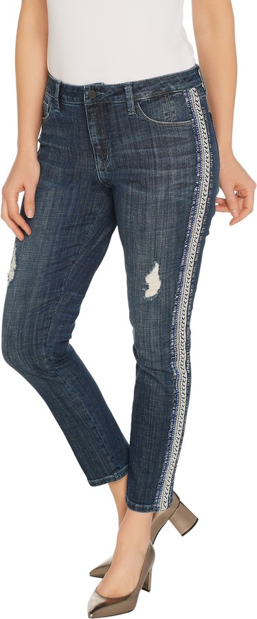 plus size rhinestone embellished jeans