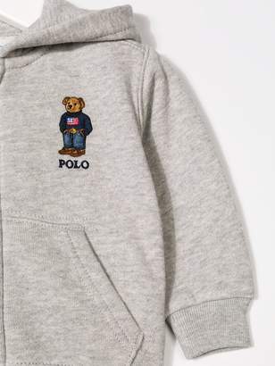 Ralph Lauren Kids embroidered bear hoodie
