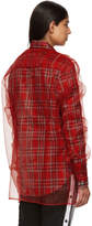 Thumbnail for your product : Y/Project Red Organza Layered Check Shirt