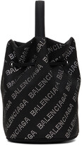Thumbnail for your product : Balenciaga Black Crystal XS Drawstring Wheel Bag