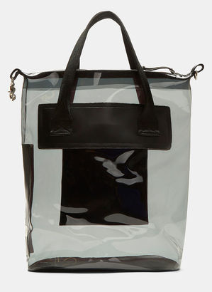 Eytys Void Transparent Waterproof Tote Bag in Navy