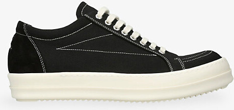 Drkshdw Mens Black Vintage Canvas Trainers Eur 42 / 8 Uk Men