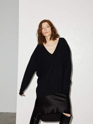 Raey V-neck Ribbed Cashmere Sweater - Womens - Black