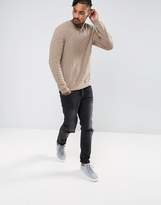 Thumbnail for your product : ASOS Textured Jumper In Light Brown