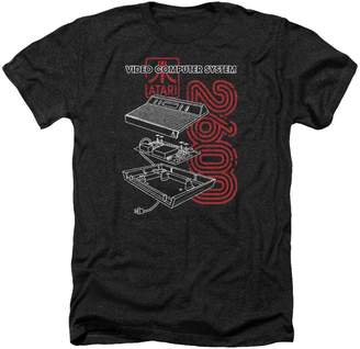 Atari 2600 Video System Interior And Exterior Console Adult Heather T-Shirt Tee