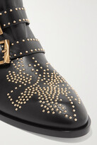 Thumbnail for your product : Chloé Susanna Studded Leather Ankle Boots - Black