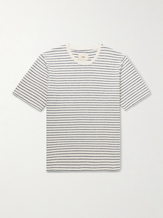 Folk Striped Cotton-Jersey T-Shirt