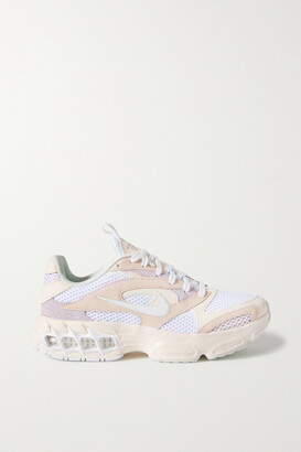 Nike Zoom Air Fire Mesh, Faux Leather And Suede Sneakers - Off-white