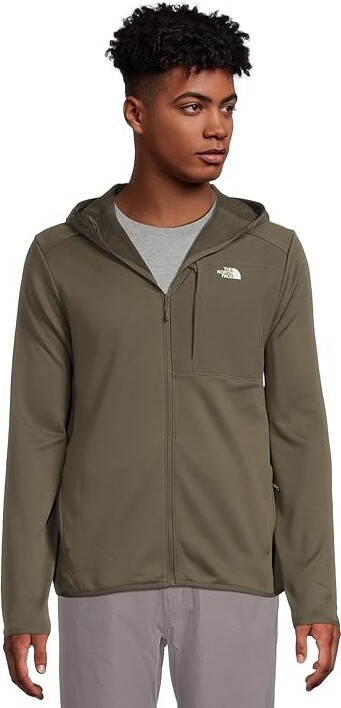 The North Face TNF Performance Fleece Full Zip Hoodie Men's Jacket New Taupe Green : LG, Elastane/Polyester