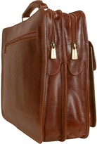Thumbnail for your product : Chiarugi Handmade Brown Genuine Leather Double Gusset Briefcase